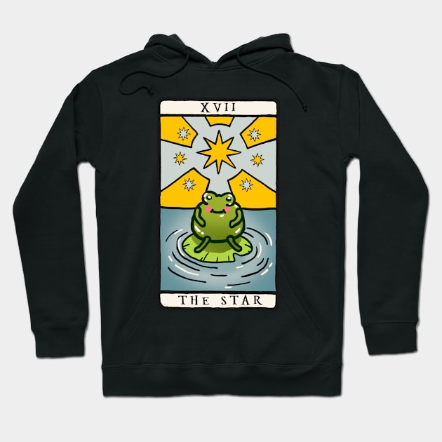 Goblincore Aesthetic Cottagecore Stupid Cute Frog Tarot Card - Artist frog - Mycology Fungi Shrooms Mushrooms Hoodie by NOSSIKKO
